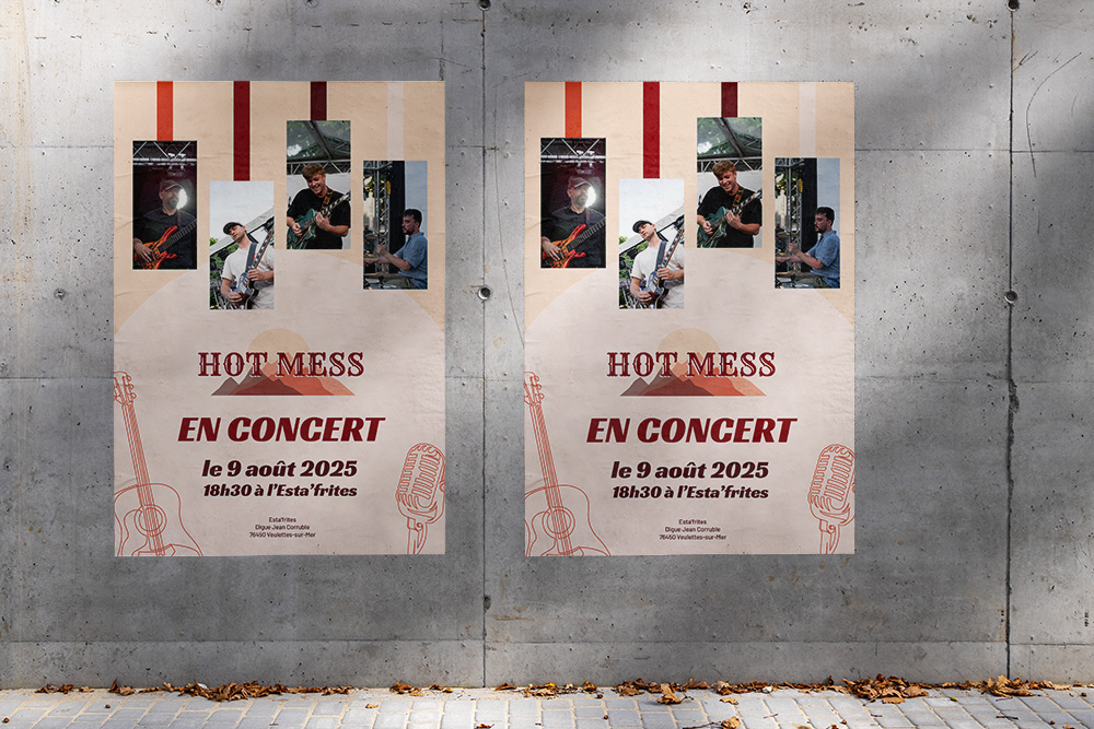 Présentation Affiche Concert Hot Mess