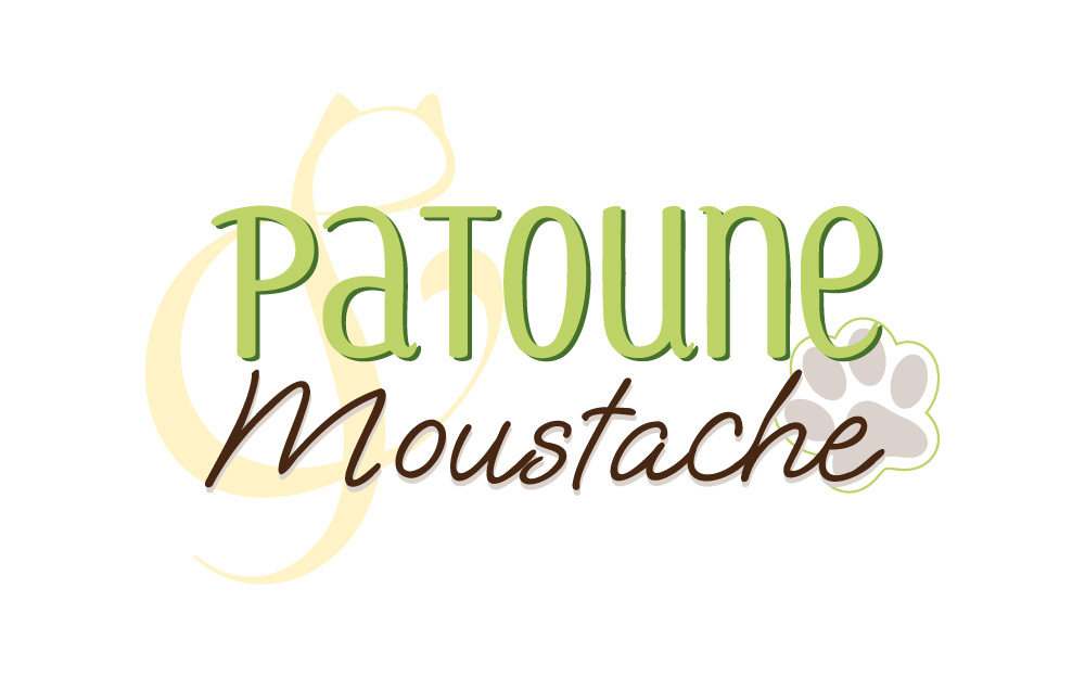 Logotype Patoune & Moustache sur fond blanc